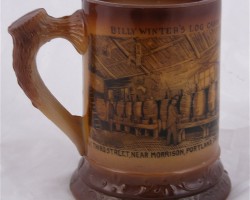 Billy Winter's Log Cabin Saloon and Stag Beer Mug or Stein